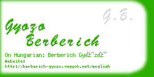 gyozo berberich business card